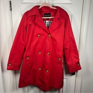 Charming Red Trench Coat by Chaps